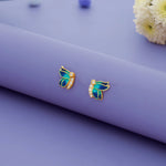 925 Silver Ocean Wing Kids Studs