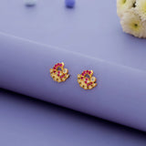 925 Silver Cute Peacock Stud Earrings
