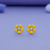 925 Sterling Silver Earrings for Baby Girl with Flower Design