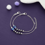 Guardian black Beads 925 Silver Kids Anklet(Newborn)