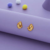 Abhaya Lakshmi Traditional 925 Gold Polish Silver Kid Earring