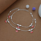 Angel Wings Silver Anklet(3-6 Yrs)