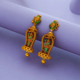 Antique Finish 925 Silver Divine Meenakshi Jhumka