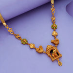Antique Gold-Tone 925 Silver Elephant Necklace