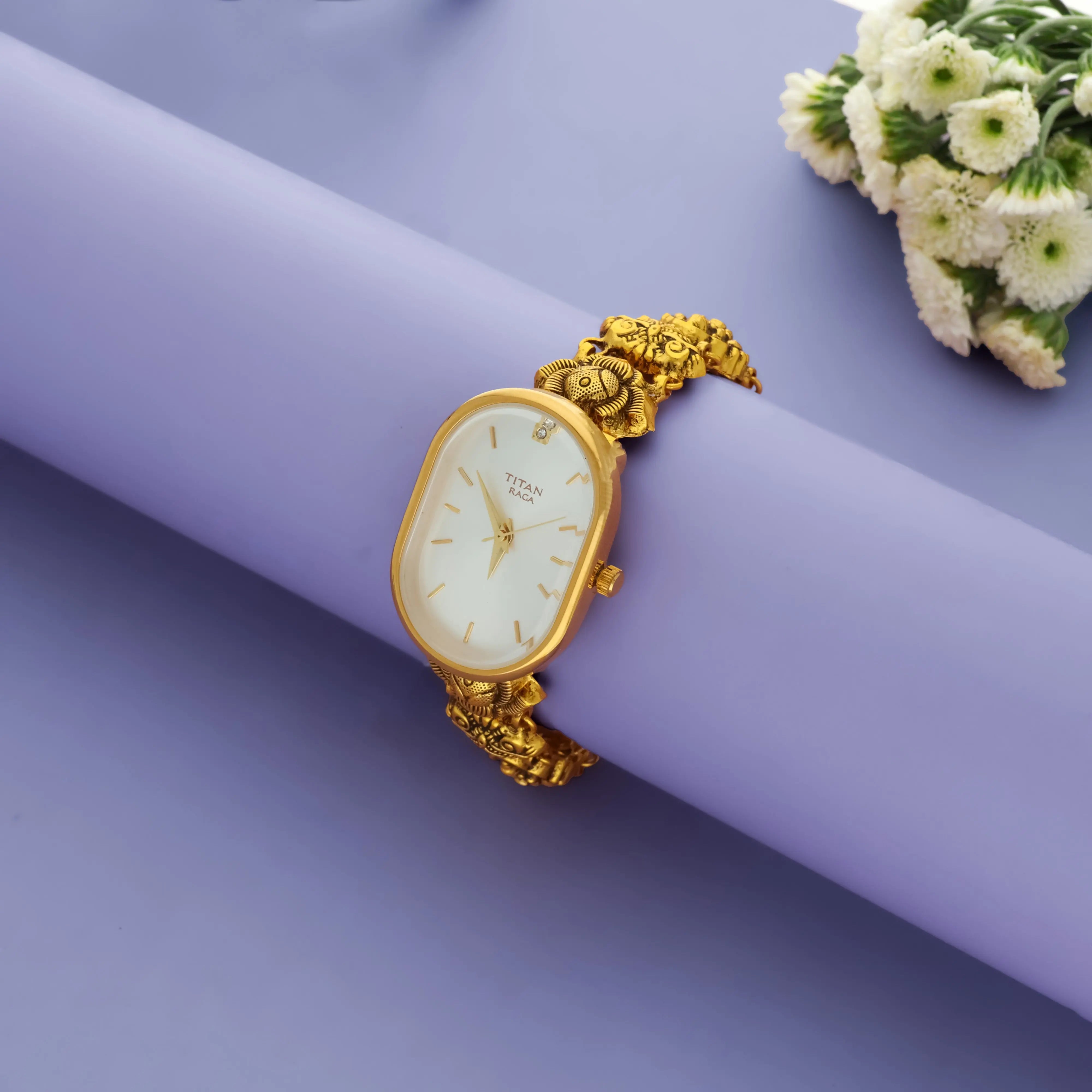 Antique Gold Plated 925 Silver Oval Watch