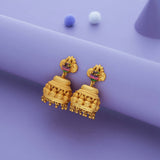 Ashta Lakshmi Gold Polish 925 Traditional Jhumka