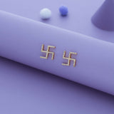 Auspicious Swatika Gold Polish 925 Silver Stud Earring