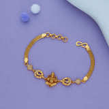 Auspicious Ganesha 925 Gold Polish Silver Bracelet