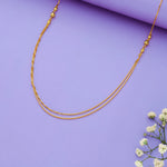 Bead Charm 925 Silver Double Layered Necklace