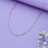 Bead Charm 925 Silver Double Layered Necklace