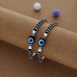 Black Bead Protection 925 Silver Kid Bangles(0-1 Yrs)