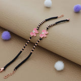 BloomWing Rose Gold Silver Kid Nazariya for Baby Hand(0 - 6months)