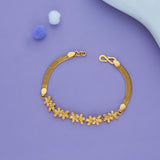 Blooming Beauty 925 Gold Polish Silver Bracelet
