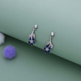Blue Midnight Petal 925 Silver Kid Drop Earring(8+ Yrs)