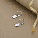 Blush Shine 925 Silver Hoop Earrings