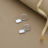 Charming Rose Gold Polish Silver Hoop Earrings