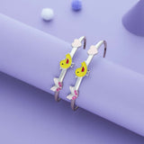 Blush Wing Elegance 925 Silver Kid Bangles (0-5 Yrs)