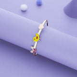 Blush Wing Elegance 925 Silver Kid Bangles (0-5 Yrs)