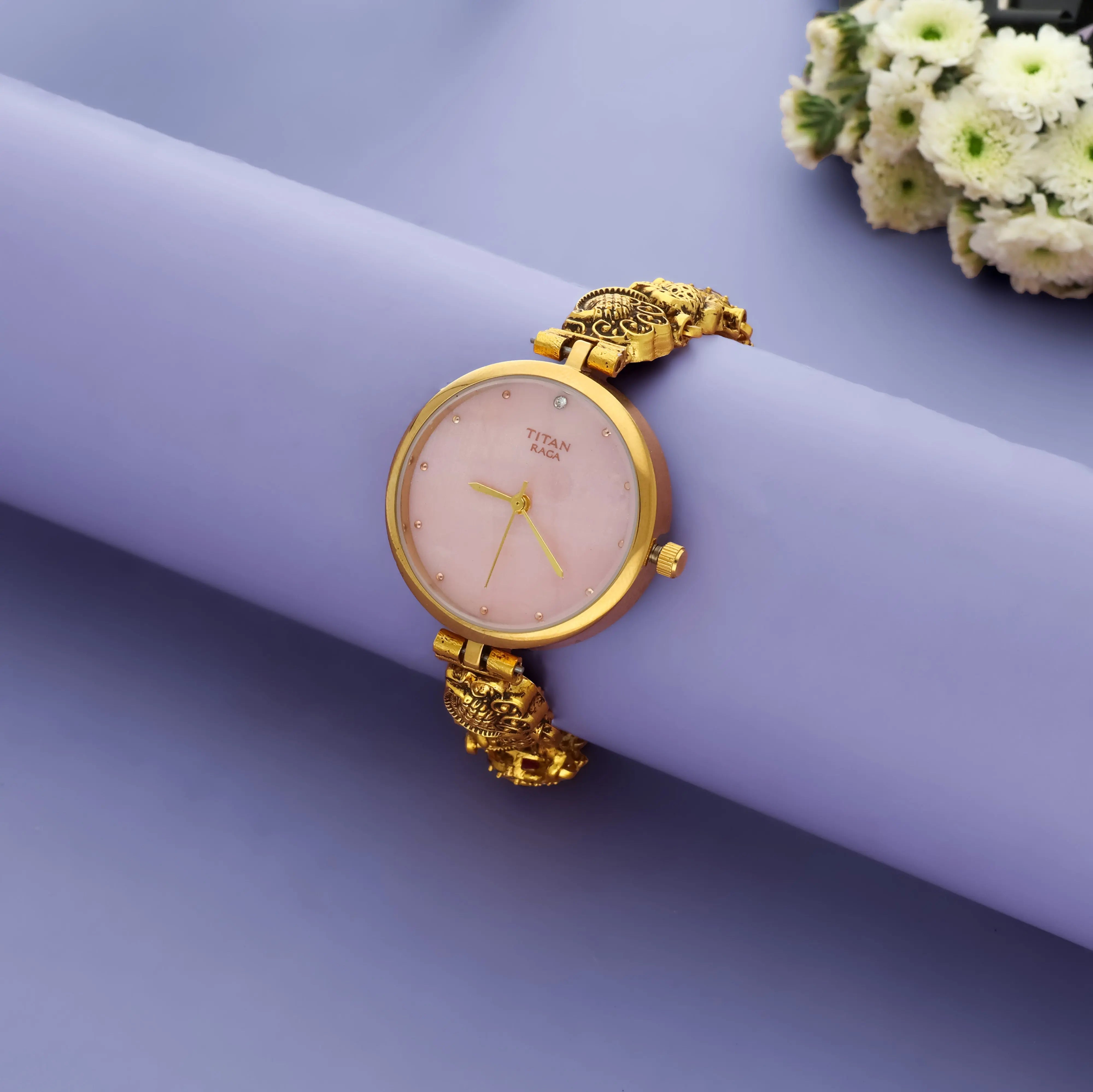 Blush Elegance 925 Silver Temple Watch