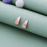 Blush Teardrop Matte Finish Rose Gold Polish 925 Silver Stud Earring