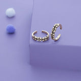 Bubble Bead Oxidized 925 Silver Toering