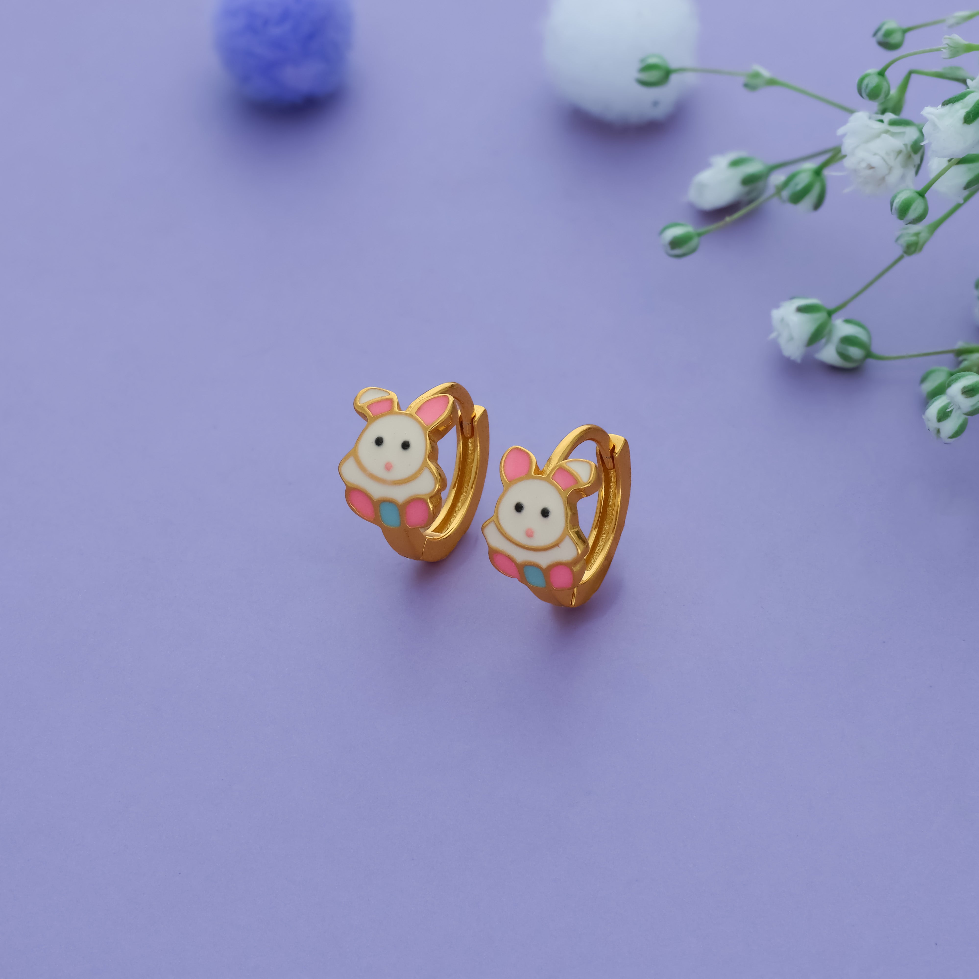 Bunny Titan 925 Silver Lock Type Kid Earring (3+ Yrs)
