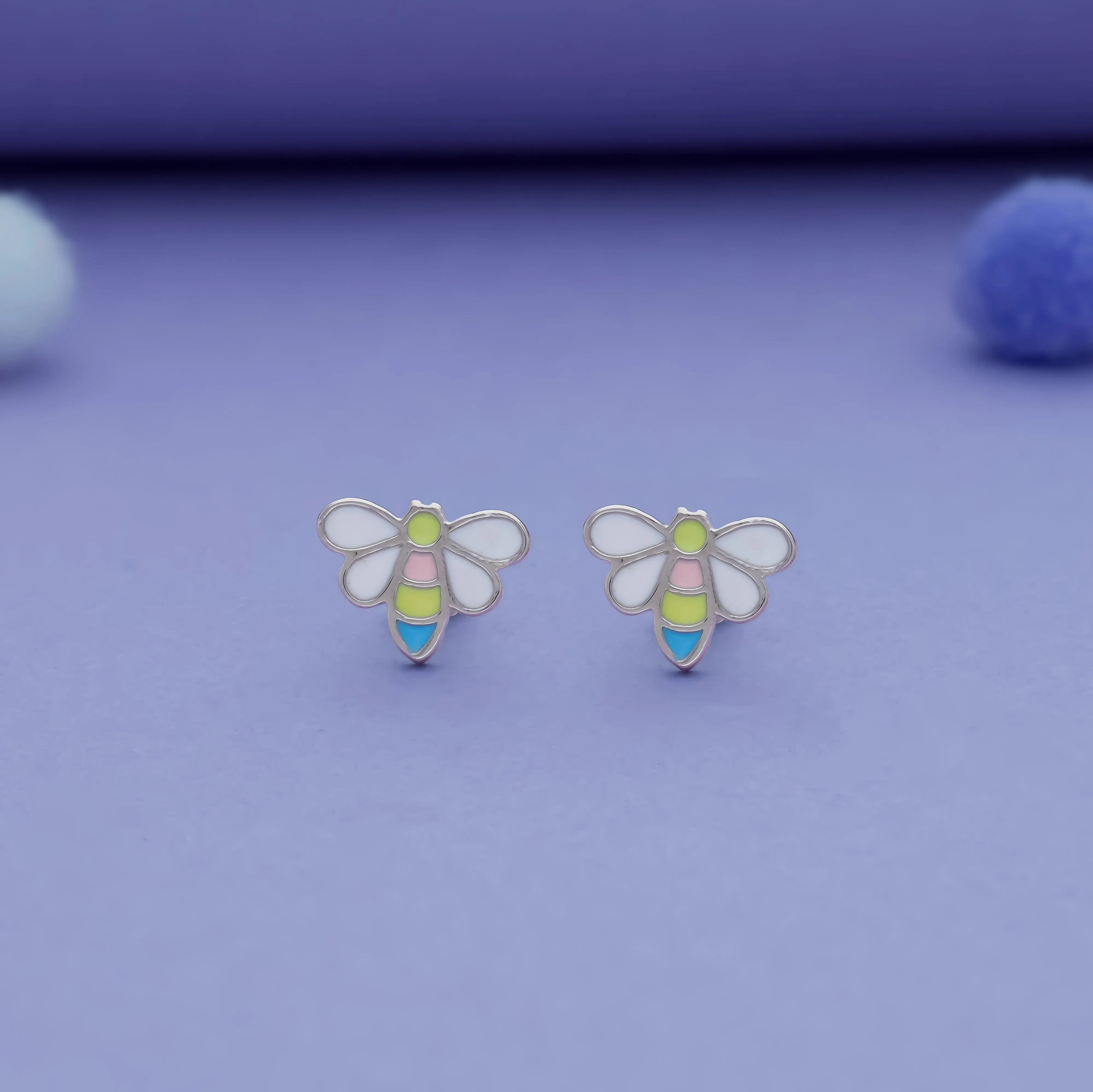 Butterfly Bliss 925 Sterling Silver Kids Stud Earrings (3+ Yrs)