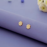 Charming Flower 925 Silver Stud Earrings