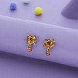 Chatura Pushpa Traditional 925 Gold Polish Silver Earring