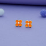 Cheerful Orange Blossom 925 Silver Kids Earrings (3+ Yrs)