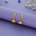 Chota Mayur Gold Polish 925 Silver Jhumkas