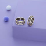 Chunky Twist Oxidized 925 Silver Toering