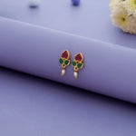 Crimson Blossom 925 Silver Kids Drop Earring