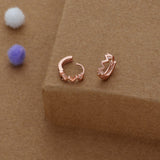 Crown Edge 925 Silver Kid Hoop Earring(3+ Yrs)