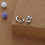 Crown Edge 925 Silver Kid Hoop Earring(3+ Yrs)