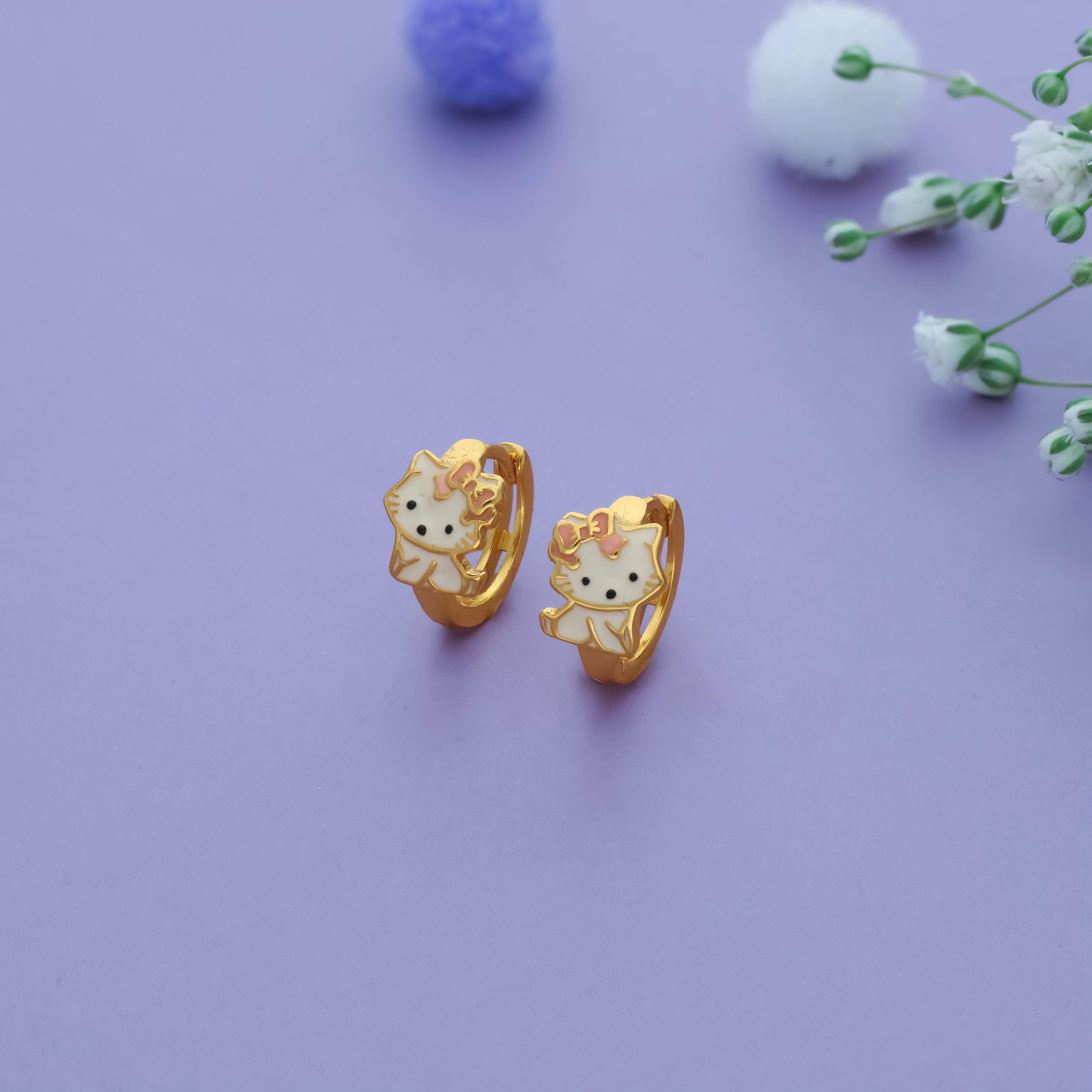 Cotton Bunny 925 Silver Kid Earring (3+ Yrs)