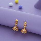 Curvy Charm Gold Polish 925 Silver Traditional Kid Earring