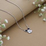 Cute Mickey Mouse 925 Silver Kids Chain Pendant (3+ Years)