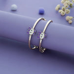 Cute Hello Kitty 925 Silver Kid Bangles (0-5 Yrs)