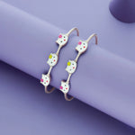 Cute Kitty Trio 925 Silver Kids Bangles (0-5 Yrs)