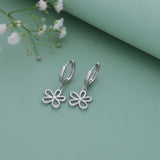 Dazzle Petal 925 Silver Hoop (5+ Yrs)