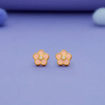 925 Silver Floral Kids Studs with Secure South Screw Back