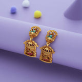 Devi Darshan Traditional 925 Gold Polish Silver Earring