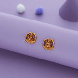 Dhanalakshmi Antique Look Gold Polish 925 Silver Kid Earring