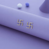 Divine Swastik Glow Gold Polish 925 Silver Stud Earring