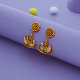 Divine Swan 925 Sterling Silver Temple Jhumka