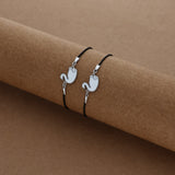 Dreamy Swan Thread 925 Silver Anklet for Kids(0 - 2Years)