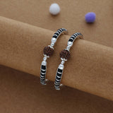Rudraksha Raksha 925 Silver Kid Bangles(0-1 Yrs)
