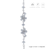 Dual Bloosam 925 Silver Bracelet