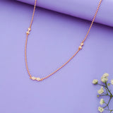 Elegant Bow Sparkle 925 Silver Chain Necklace